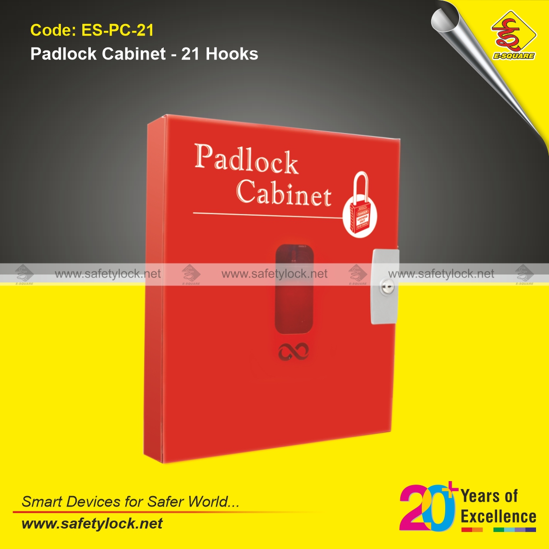 lockout padlock cabinet for 21 locks