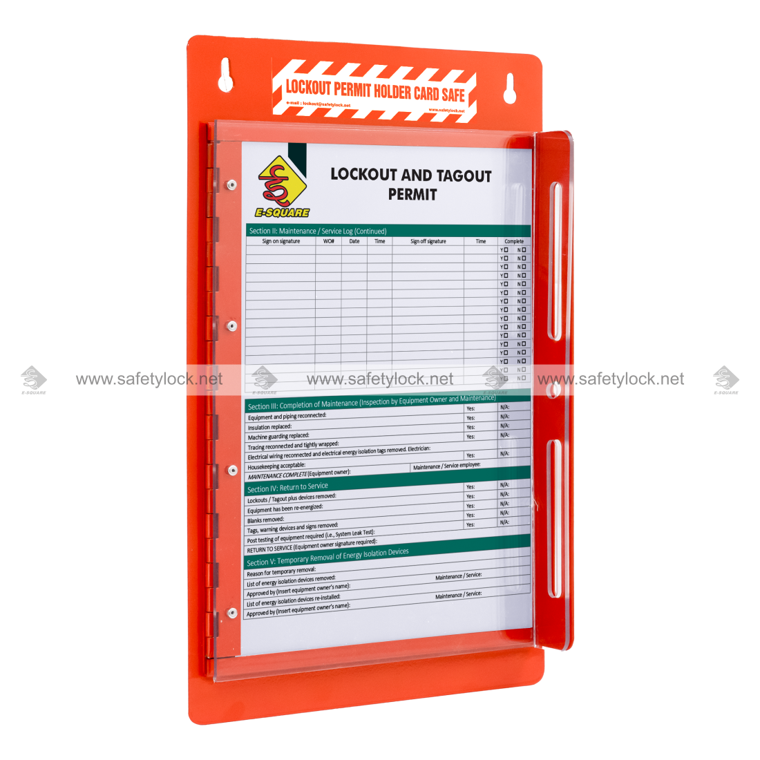 lockout permit holder card safe