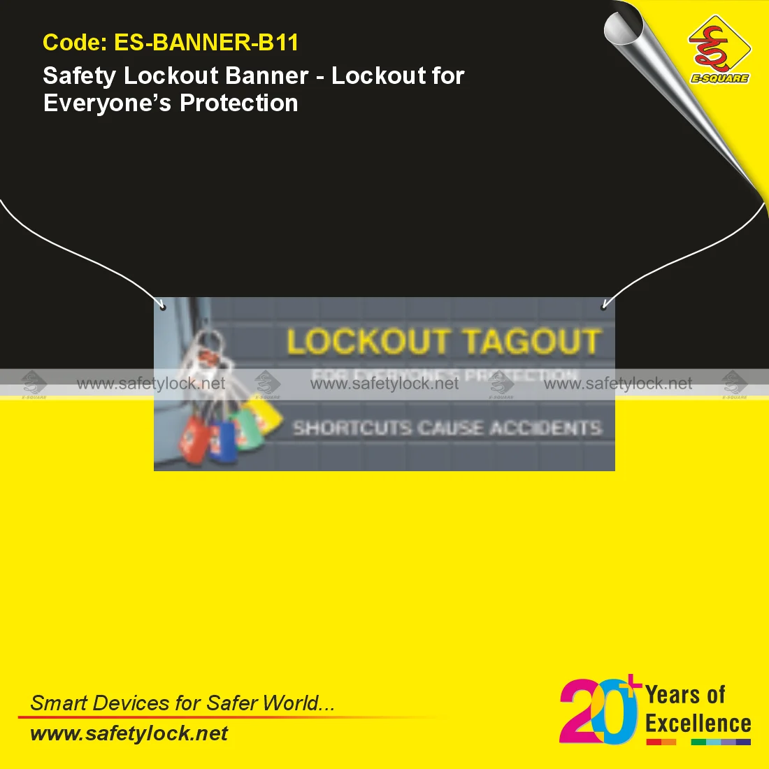 lockout tagout banner for safety