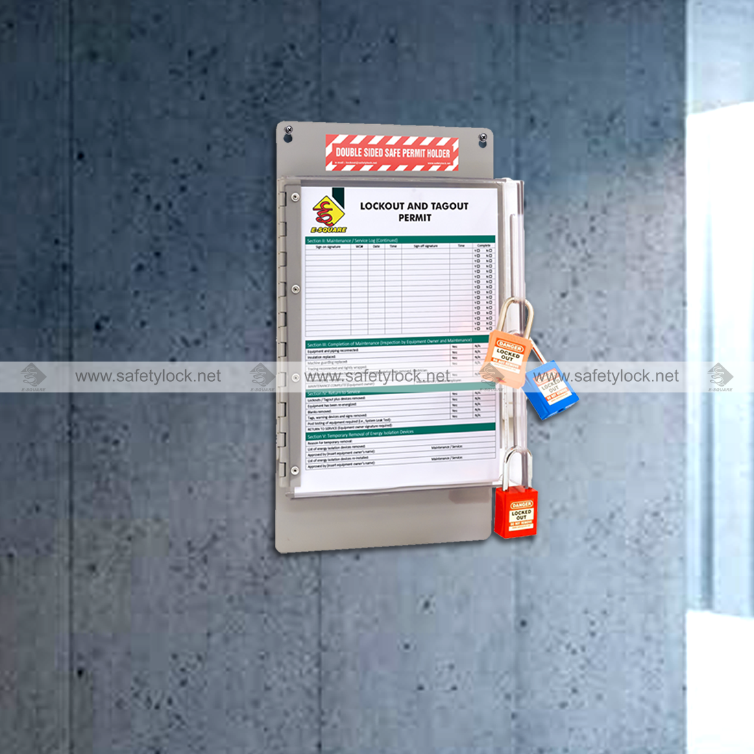 lockout tagout permit holder at plant