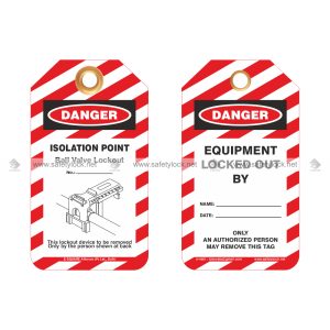 lockout tags for ball valve lockout