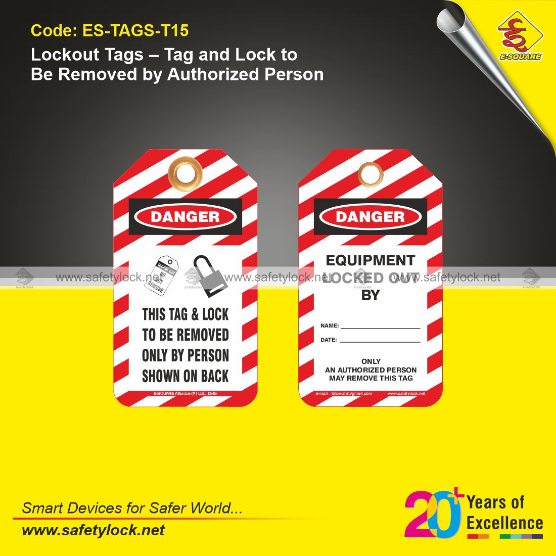 lockout tags made of white special grade PVC sheet