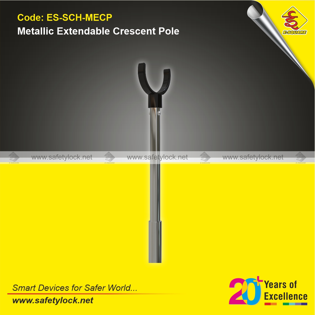 metallic extendable crescent pole for cable management