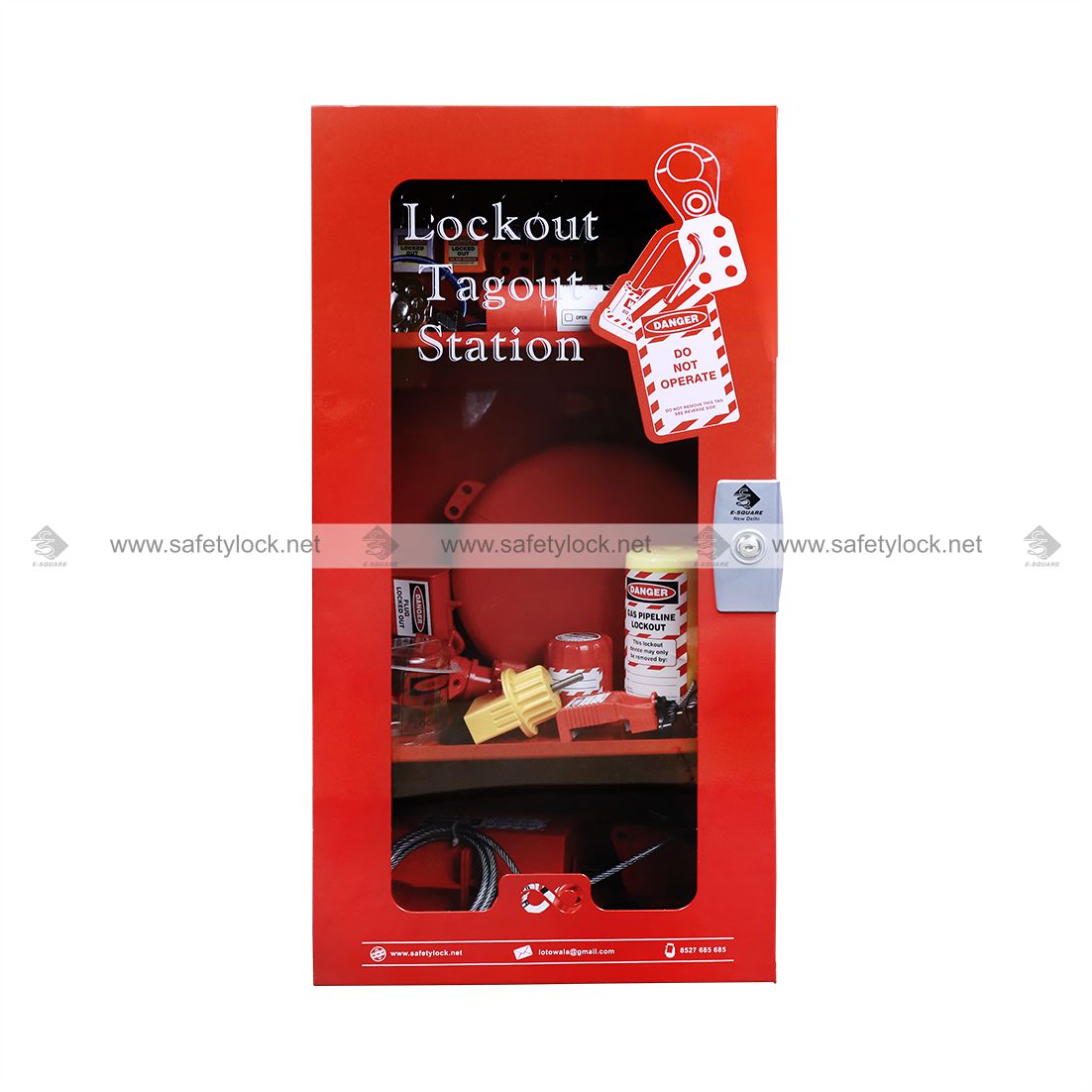 metallic lockout tagout station