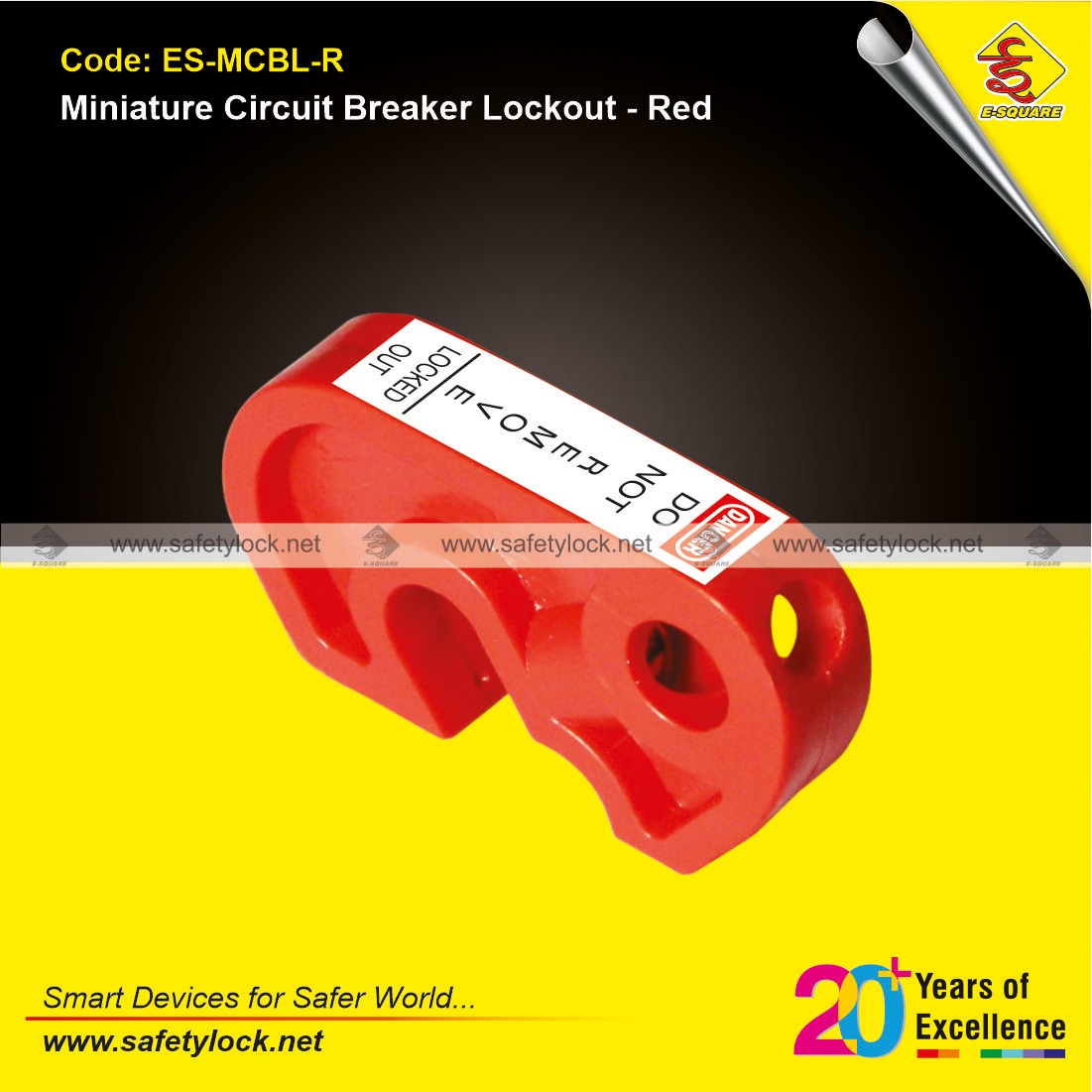 miniature circuit breaker lockout device red