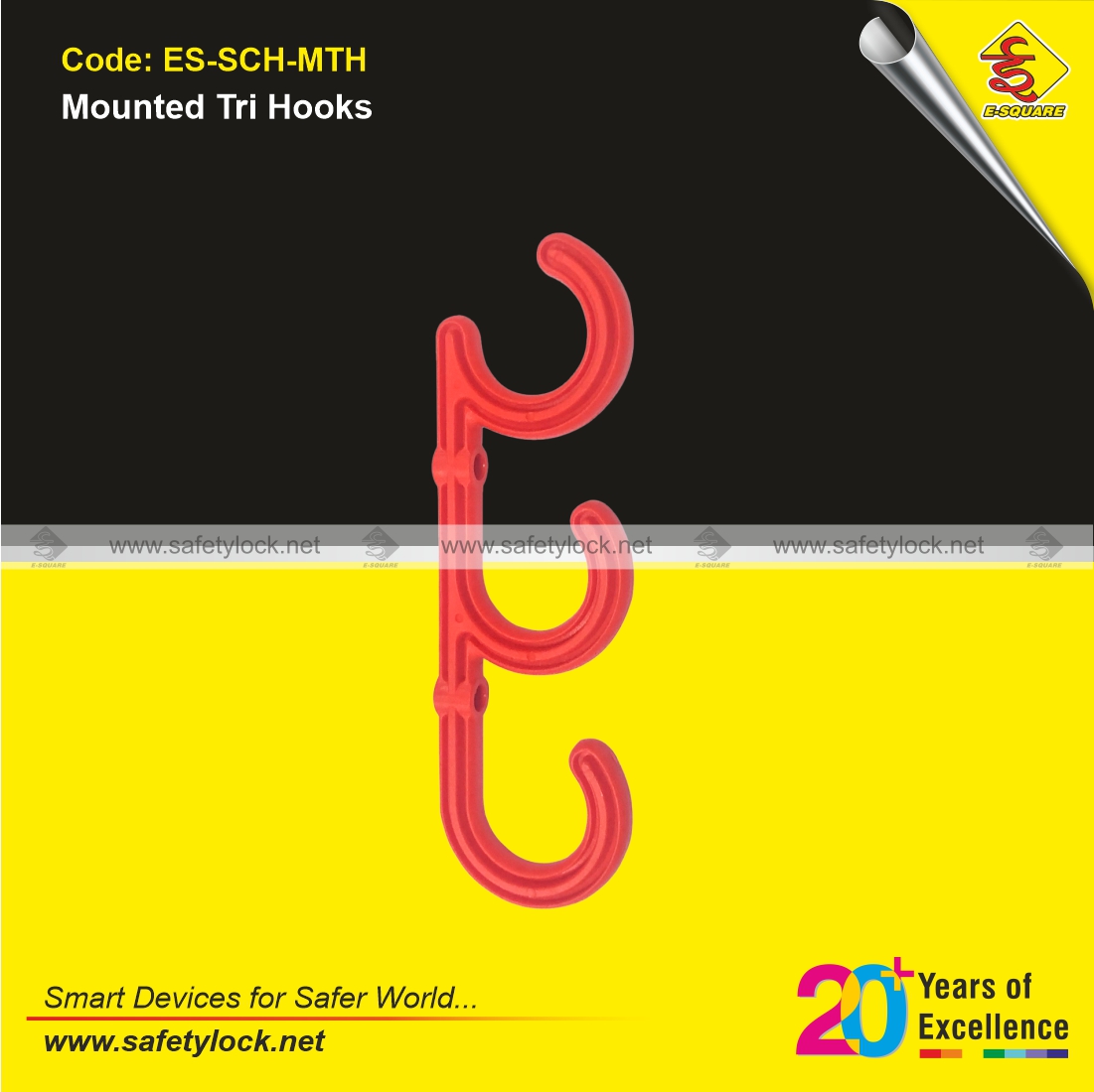 mounted tri hooks for cable management