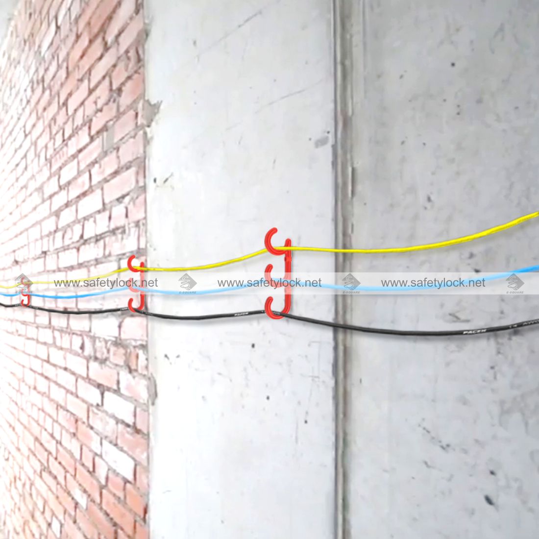 mounted tri hooks for wire management
