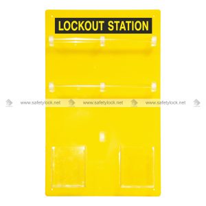 open lockout station for locks tags hasps