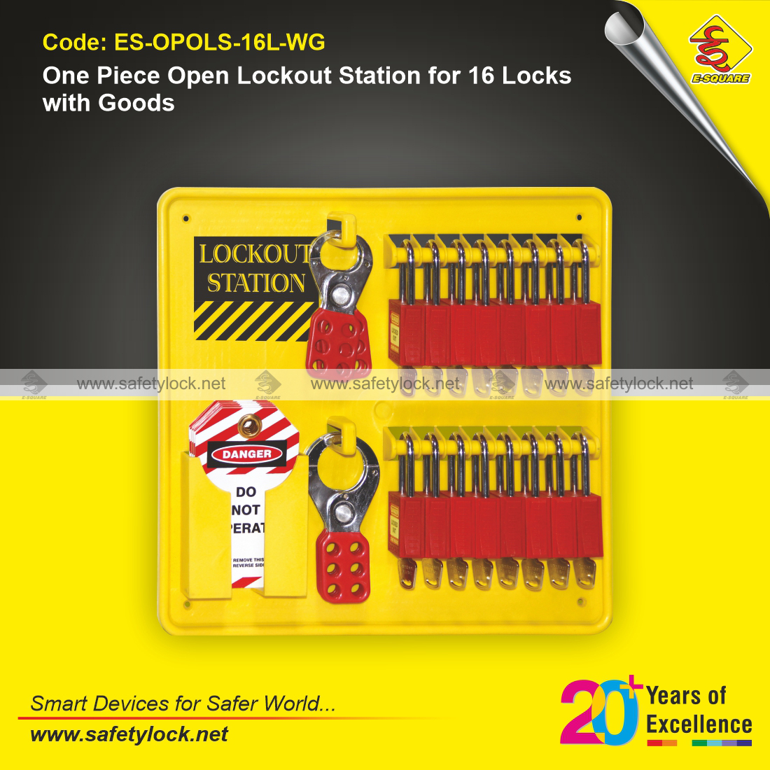 open lockout station with lockout tagout products