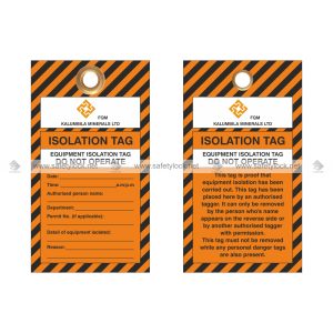 orange color safety tags