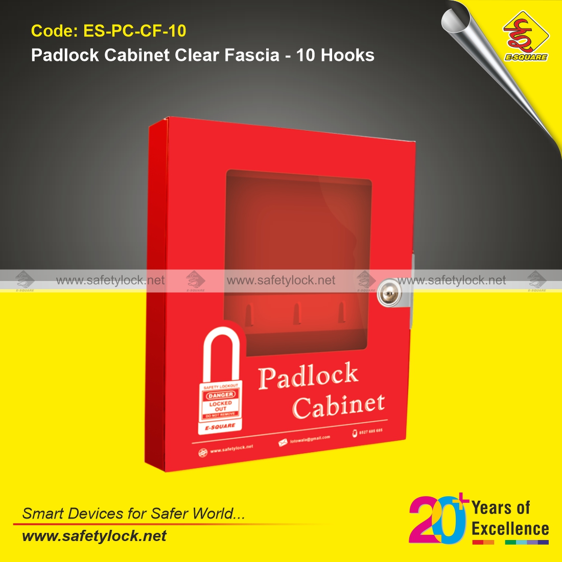 padlock cabinet with clear fascia