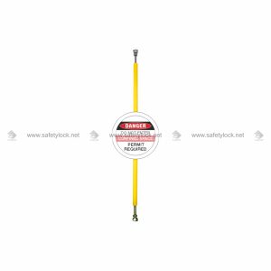 pole type skirt barrier for confined space lockout tagout