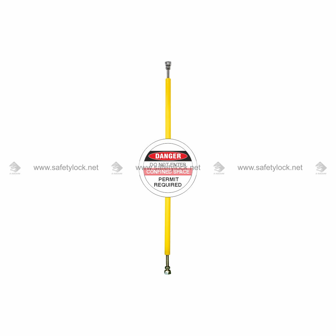 pole type skirt barrier for confined space lockout tagout