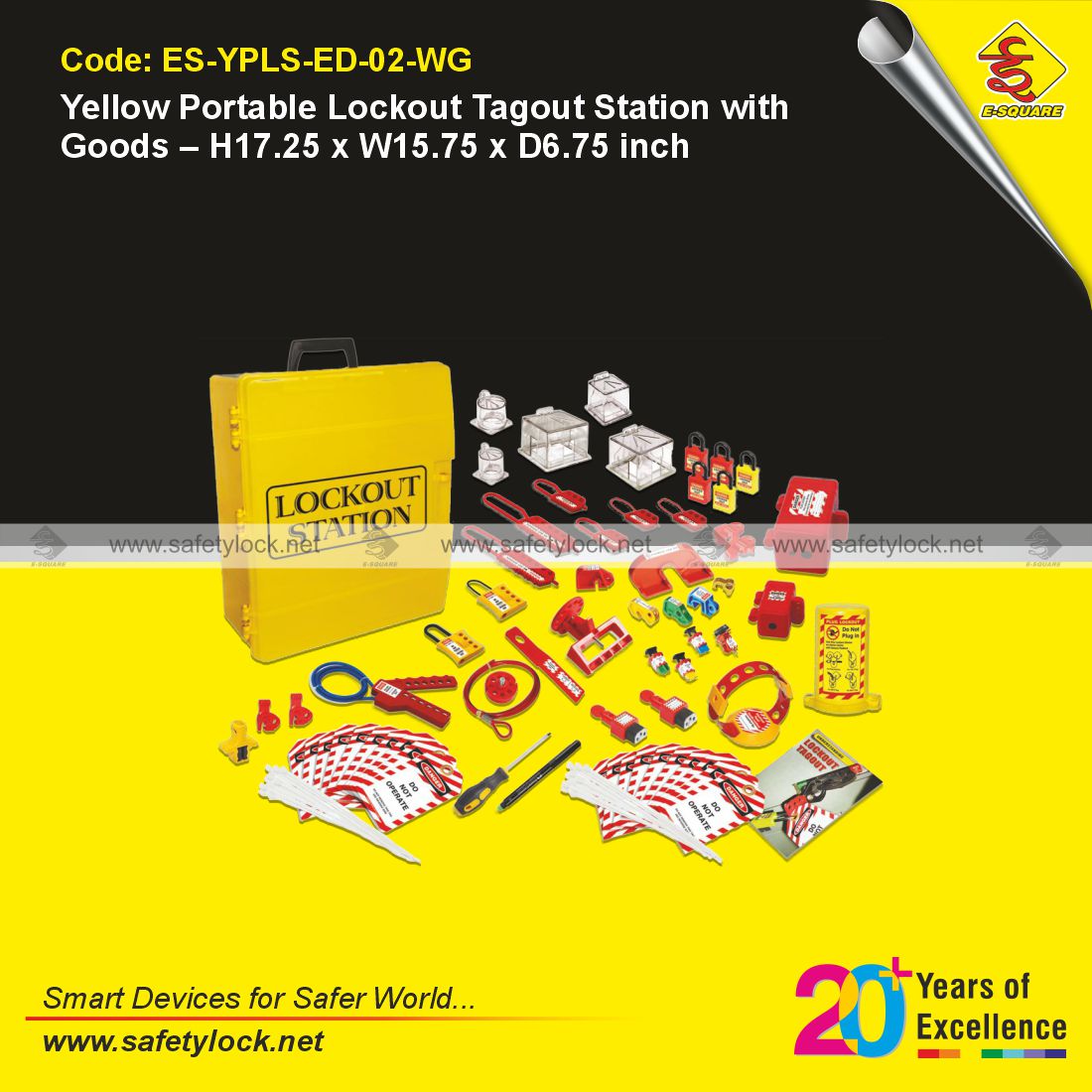 portable lockout tagout station with devices