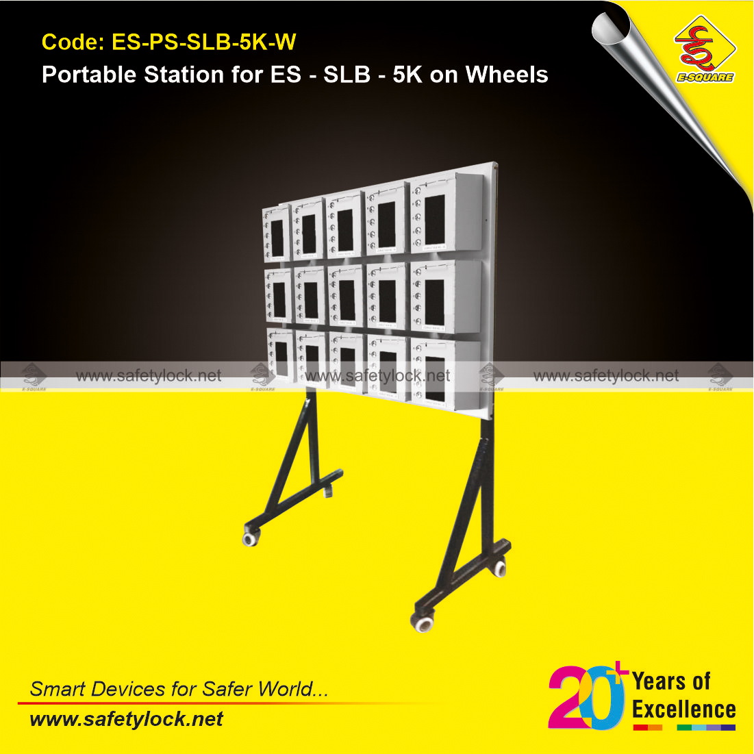 portable on wheels lockout station for safety lockout box