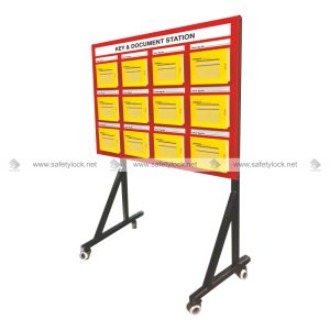 portable station with wheels for group lock mini box