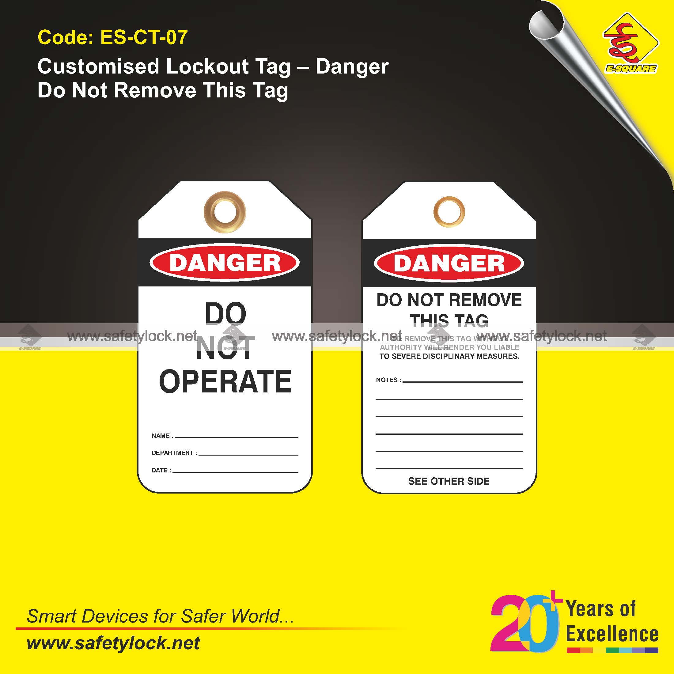 PVC sheet lockout tags