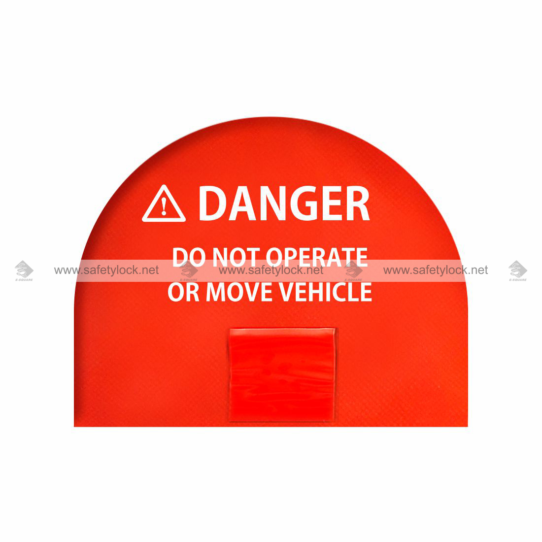 red temporary steering wheel lockout cover