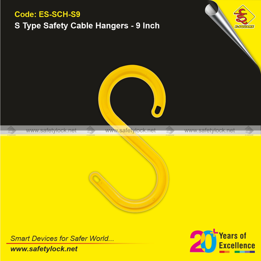 S shaped hooks for cable safety