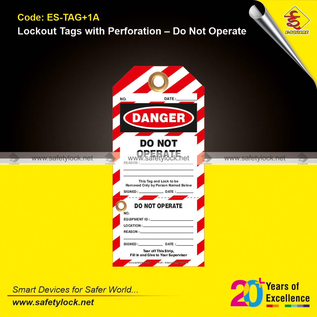 safety tags with perforation