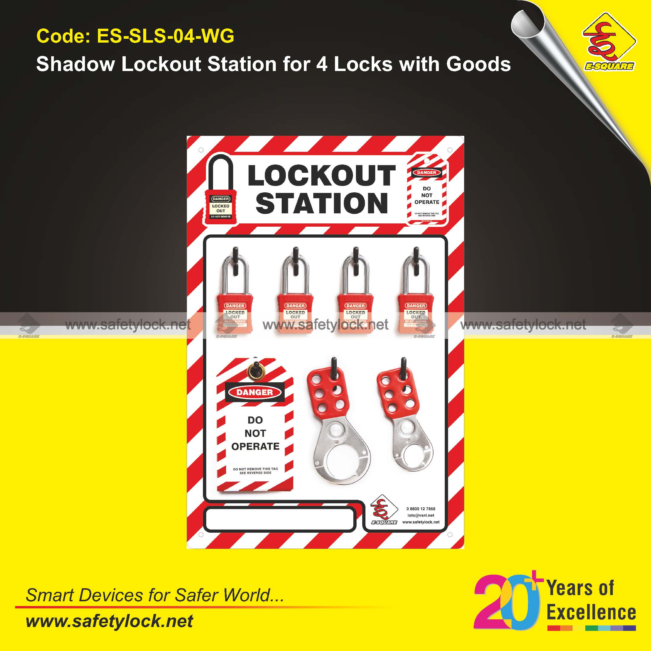 shadow lockout station with lockout devices