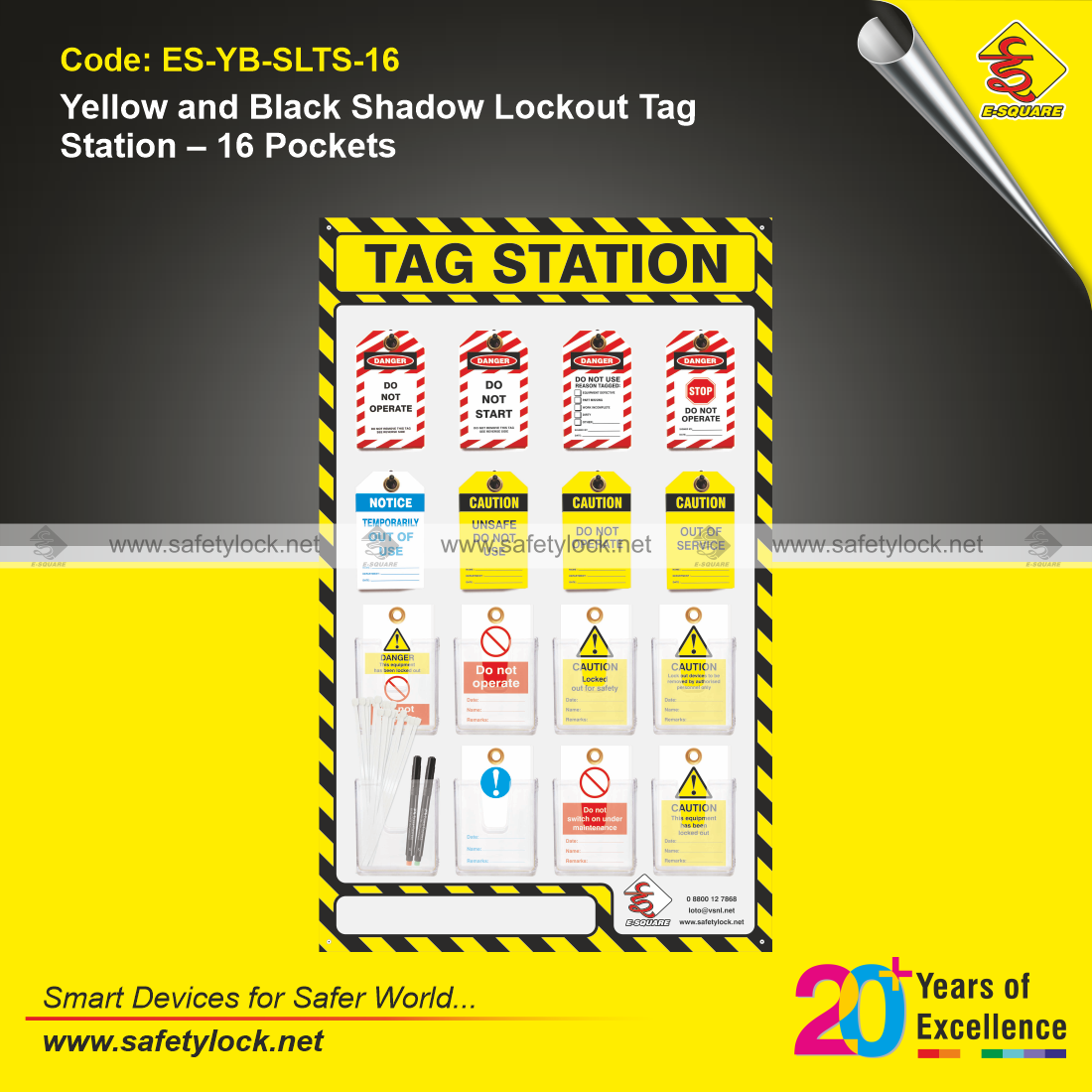 shadow lockout tag station with holders