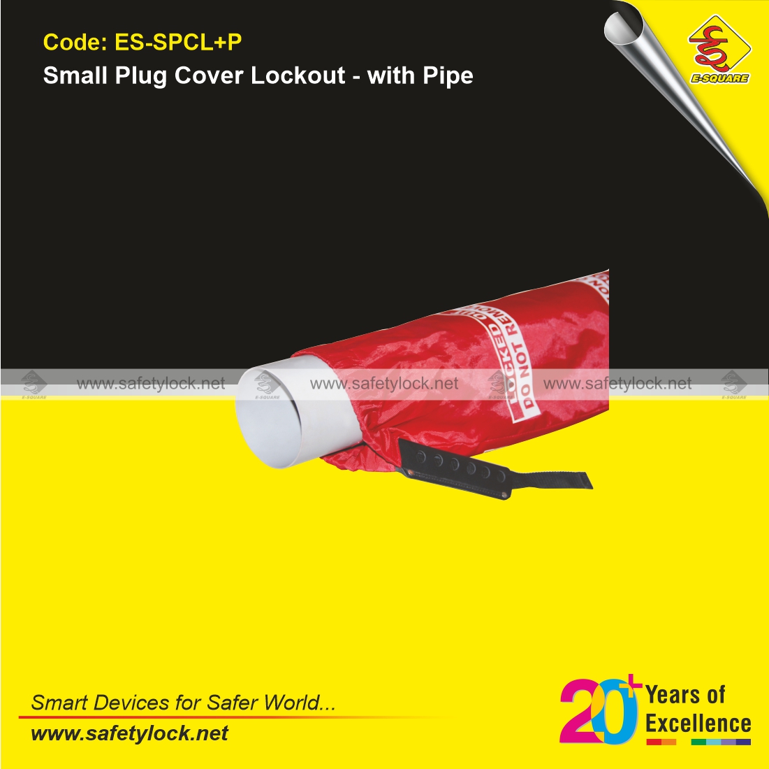small plug cover LOTO device with pipe