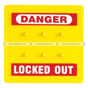 square blocker for locking out electrical panel touch button