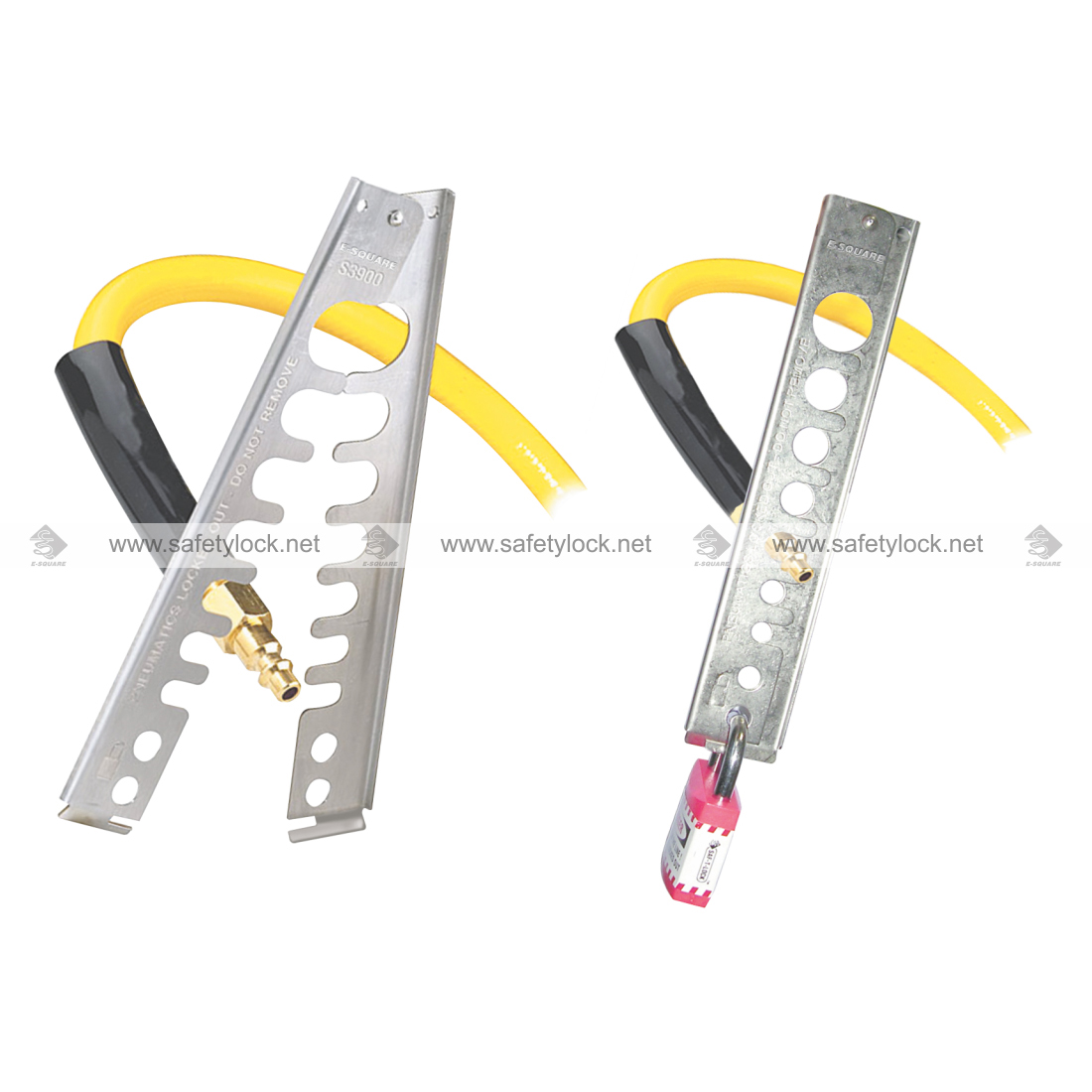 stainless steel pneumatic lockout straight with 9 holes