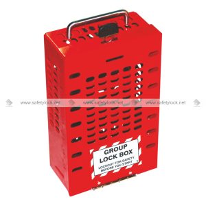 steel group lock box standing