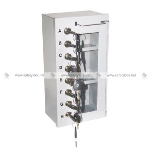 steel lockout safety box with 8 keys
