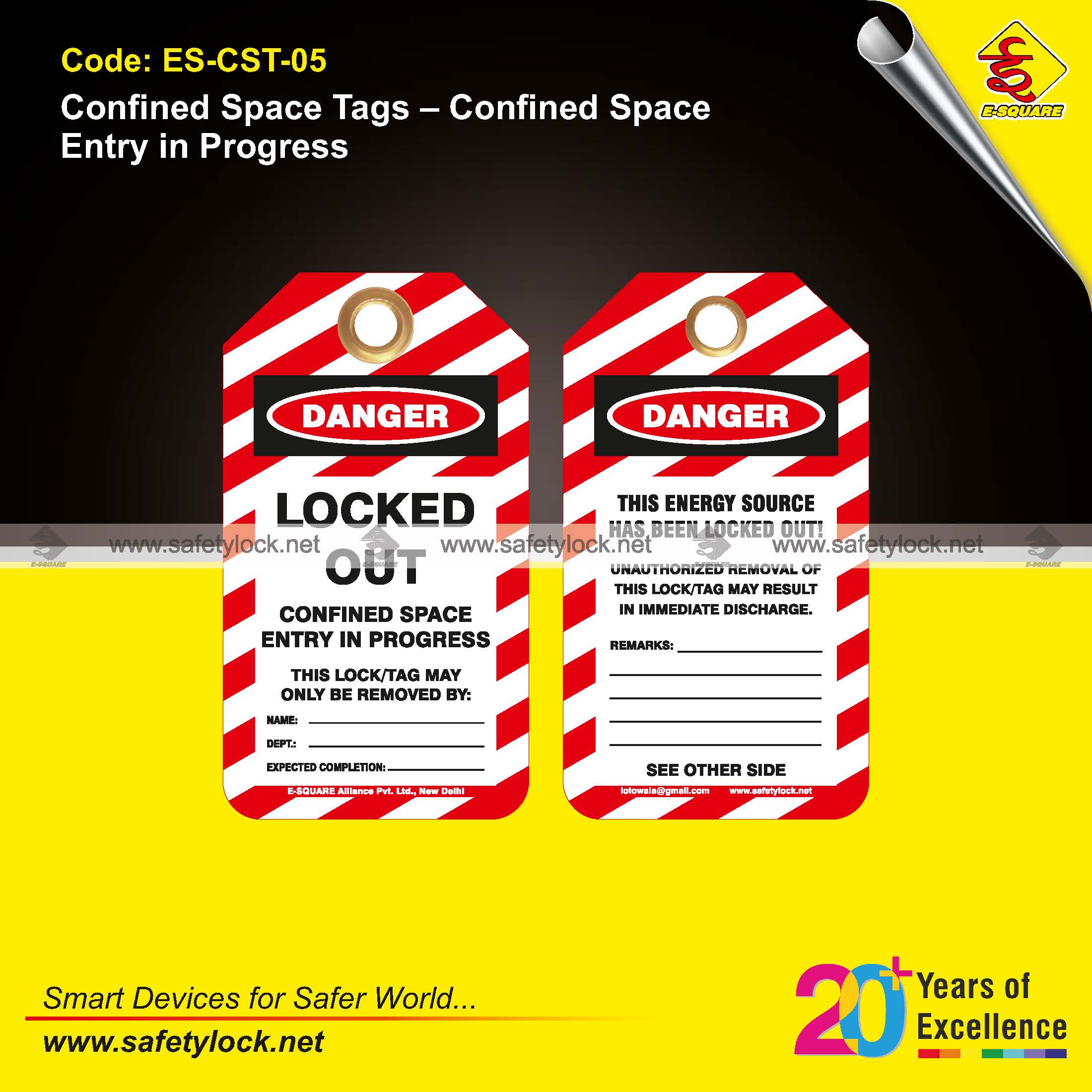 tags for confined space