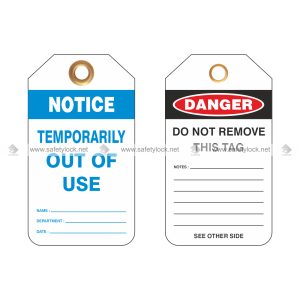 temporarily out of use notice safety tags