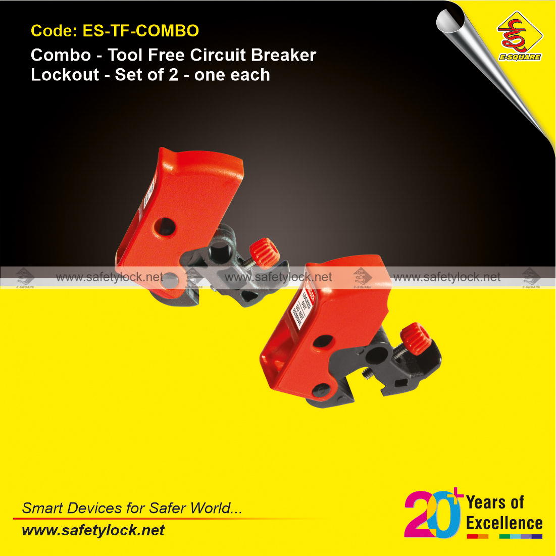 tool free circuit breaker lockout devices - set of 2