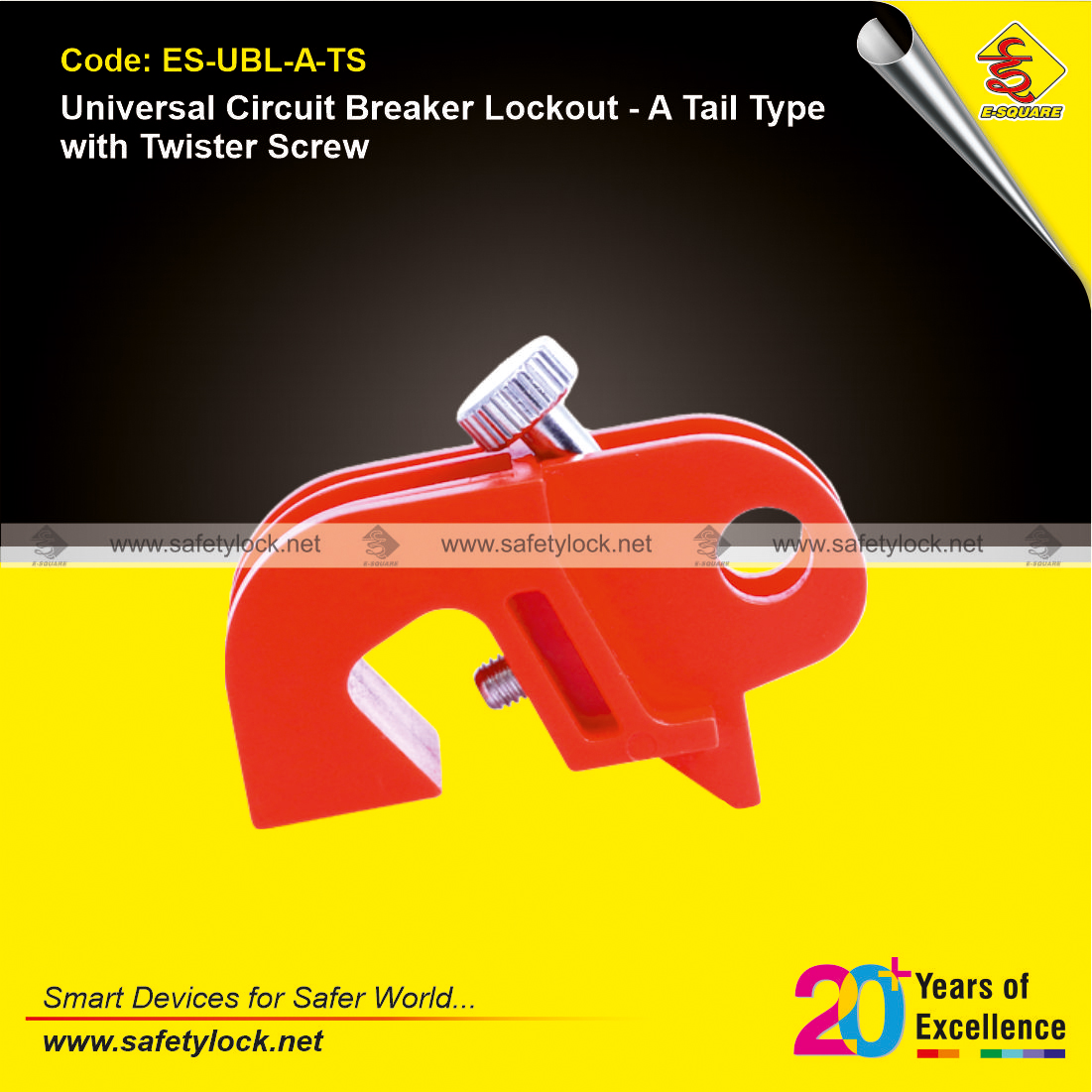 universal circuit breaker lockout with twister screw