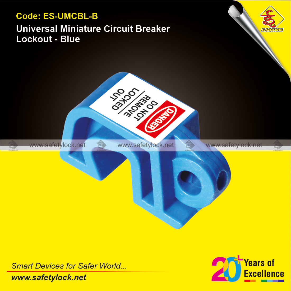 universal miniature circuit breaker lockout blue color