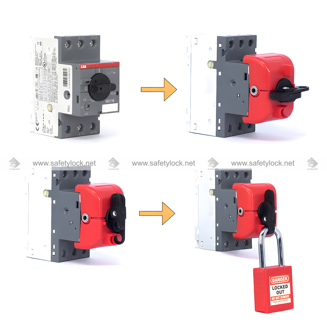 universal motor protection circuit breaker lockout device installation