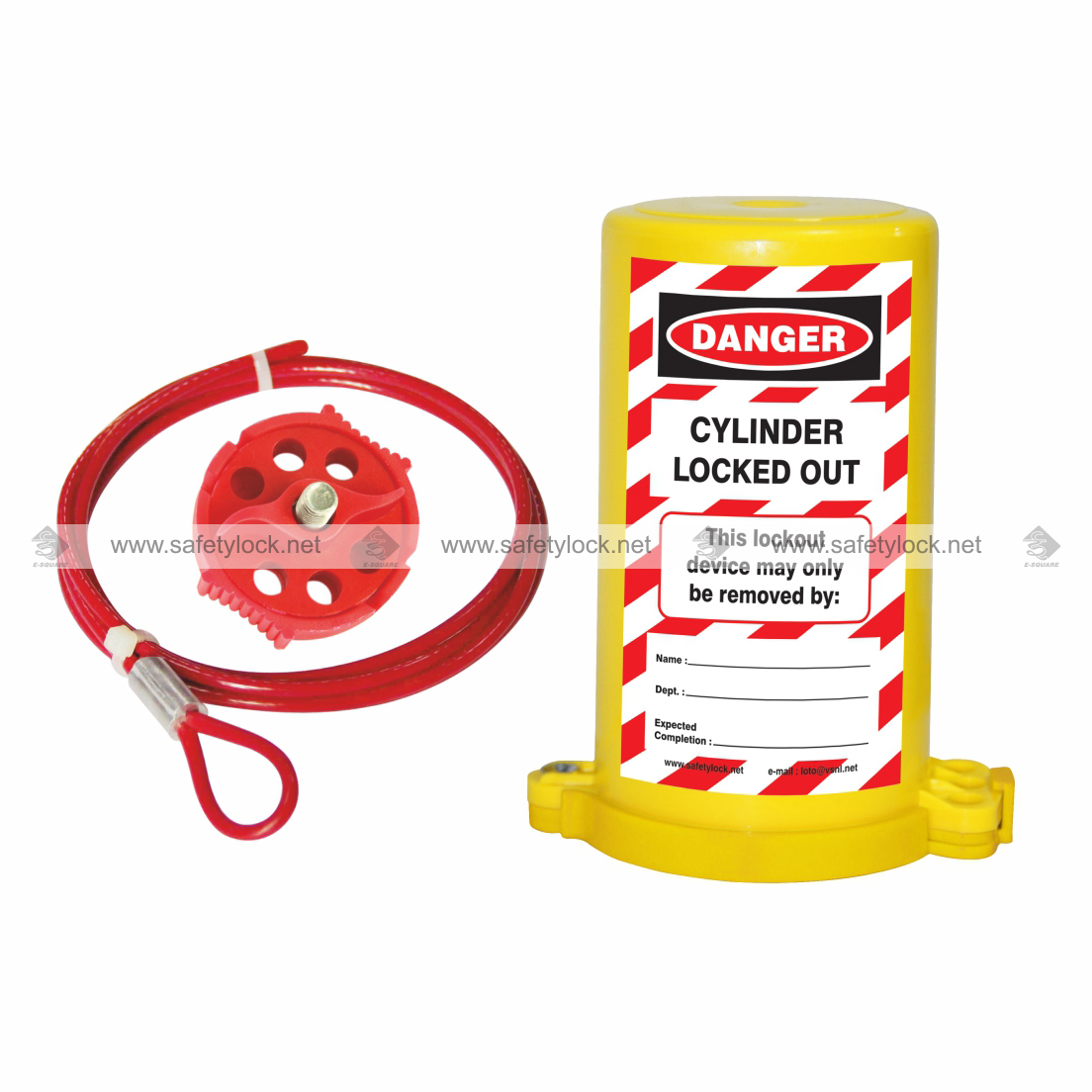 valve cylinder lockout with multipurpose cable lockout