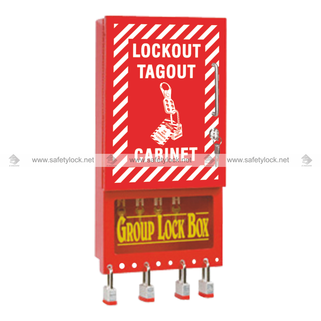 wall mount storage with group lock box