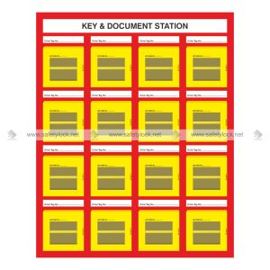 wall mounted lockout station for group lock box mini