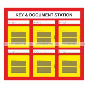 wall mounted station for 6 group lock mini box