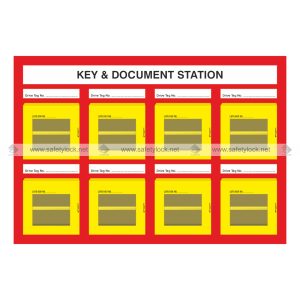 wall mounted station for 8 group lock mini size box