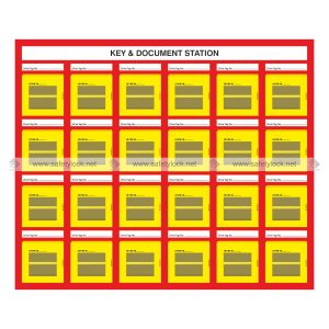 wall mounted steel lockout station for 24 GLMB
