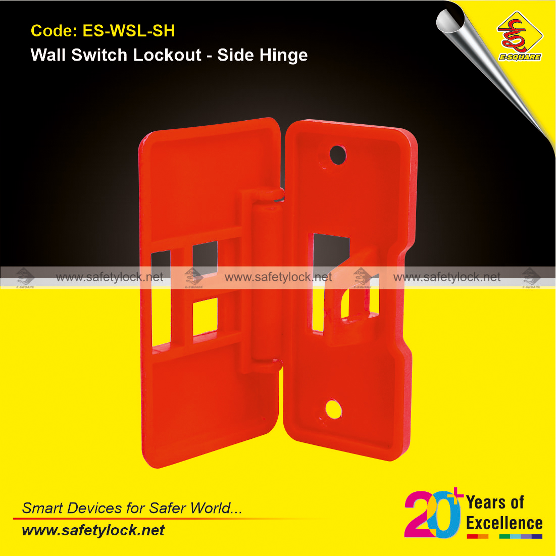 wall switch lockout side hinge