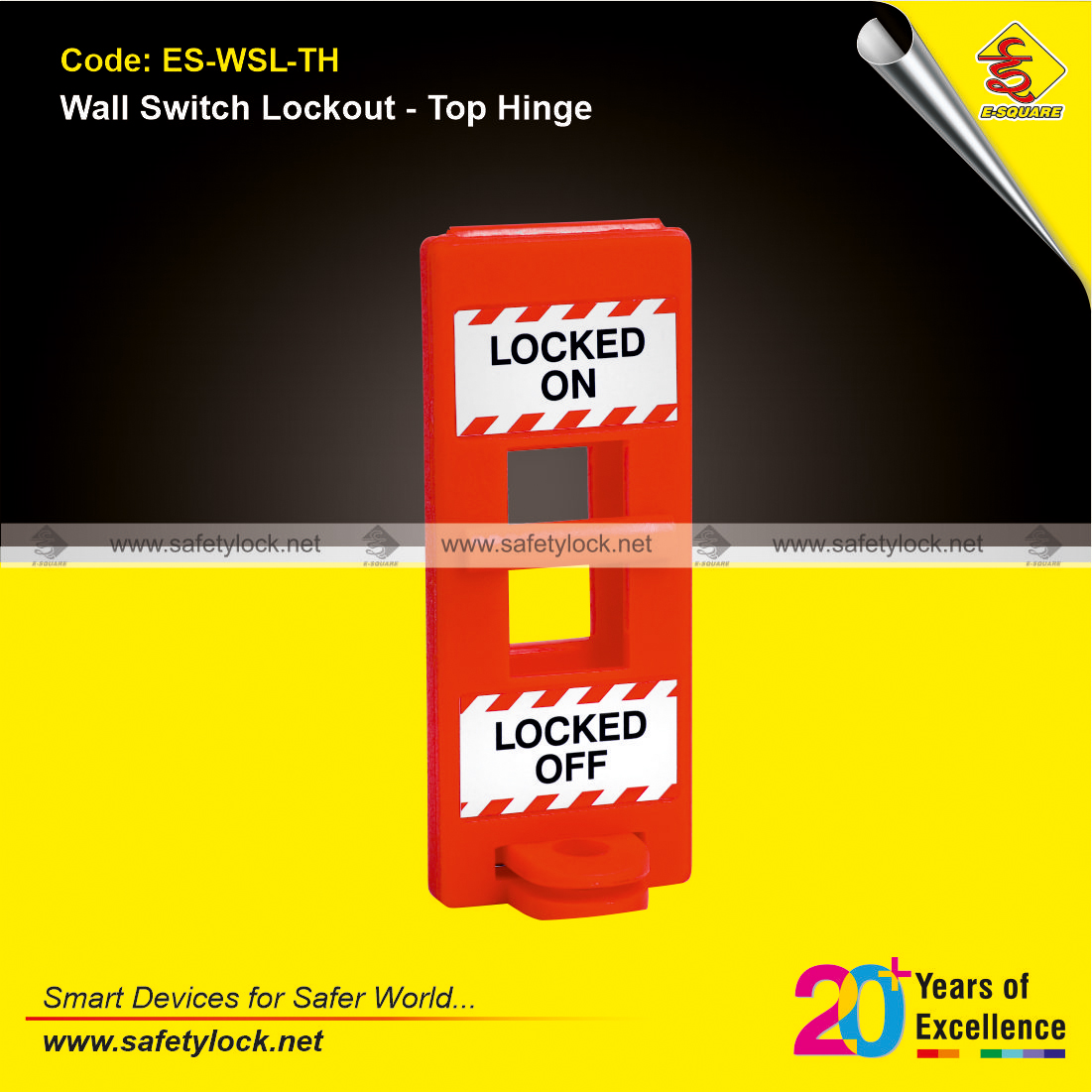 wall switch lockout top hinge