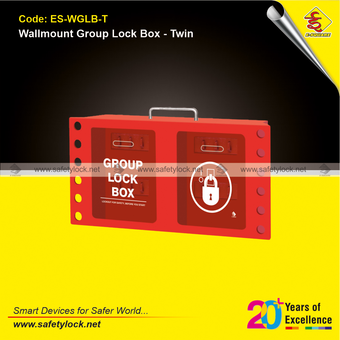 wall mount group lock box twin