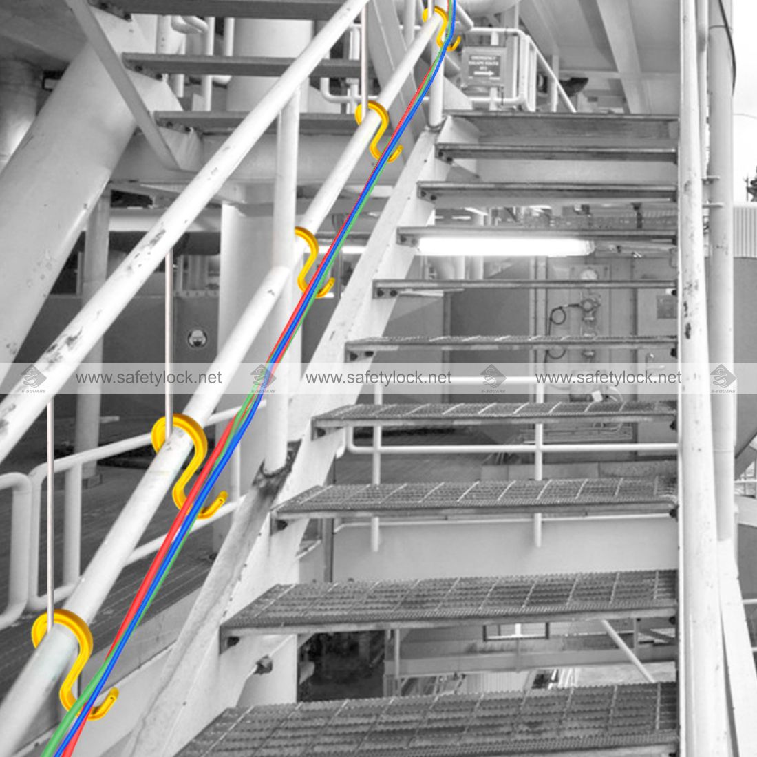 wire management with S type cable hanger