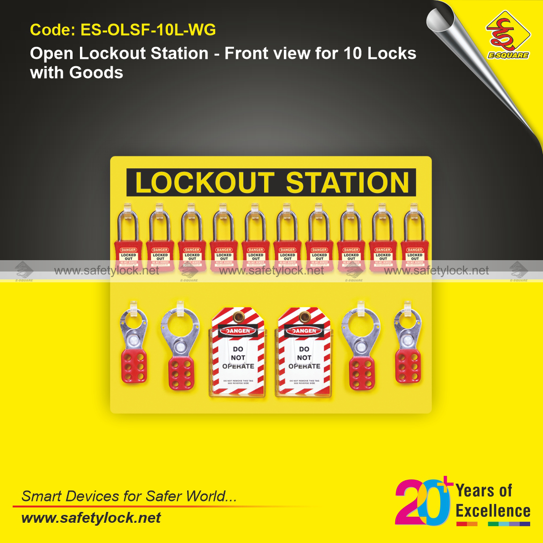 yellow ACP sheet open lockout tagout stations