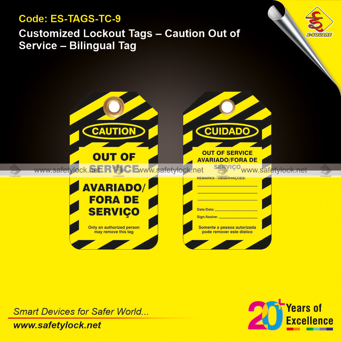 yellow and black lockout tags