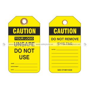 yellow color lockout tags